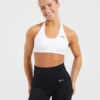 Essential sömlös sport-BH med halterneck