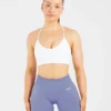 Essential V-ringad sport-BH med band