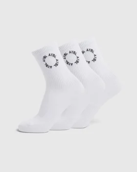 Everyday broderade strumpor (3-pack)