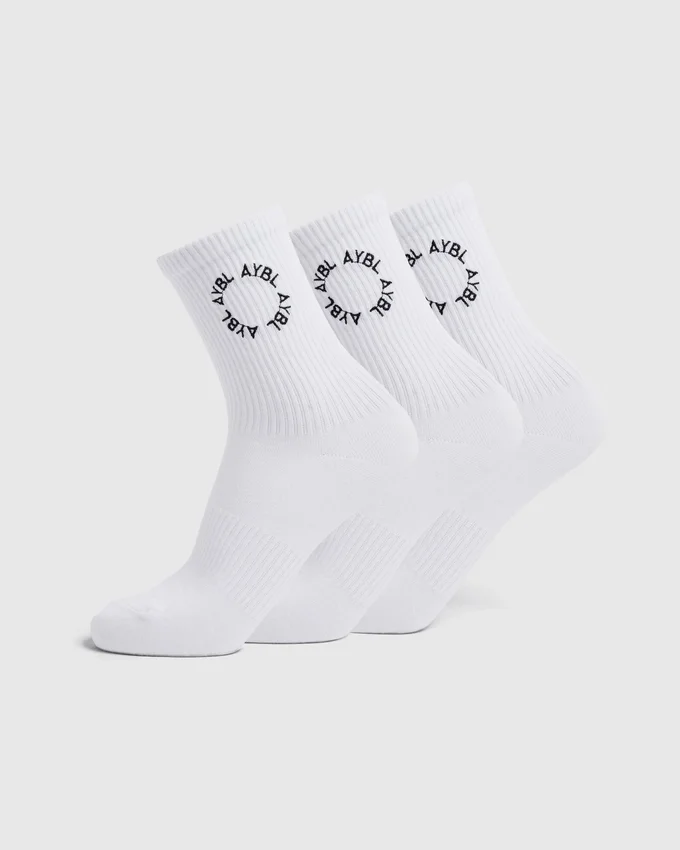 Everyday broderade strumpor (3-pack)