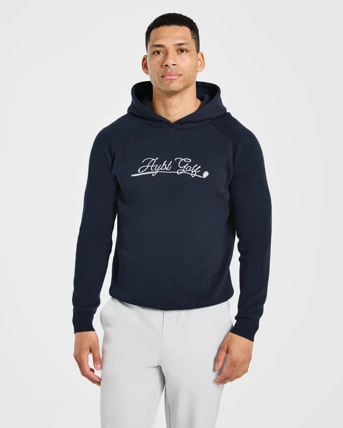 Golf Club stickad hoodie