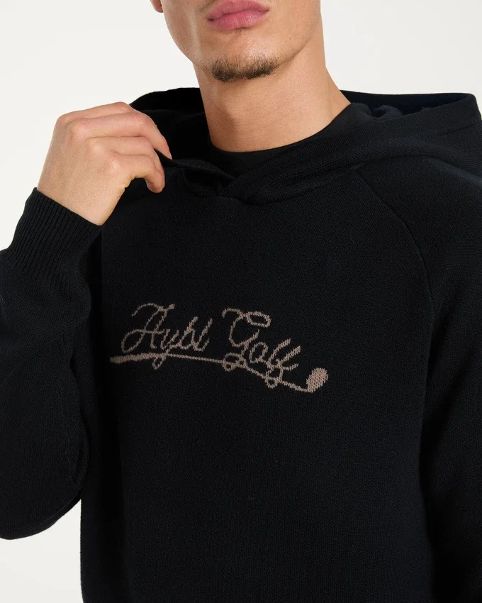 Golf Club stickad hoodie