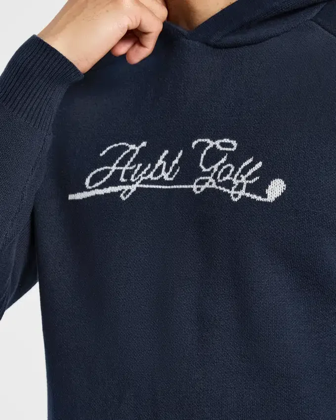Golf Club stickad hoodie