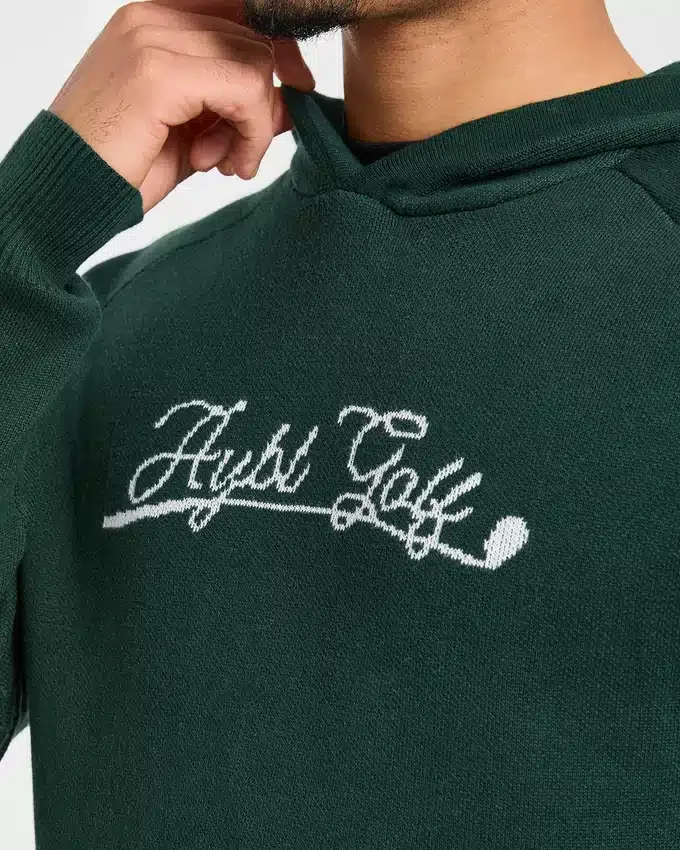 Golf Club stickad hoodie