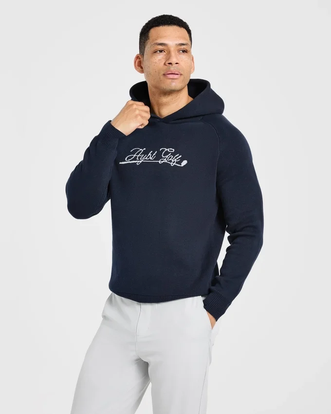 Golf Club stickad hoodie