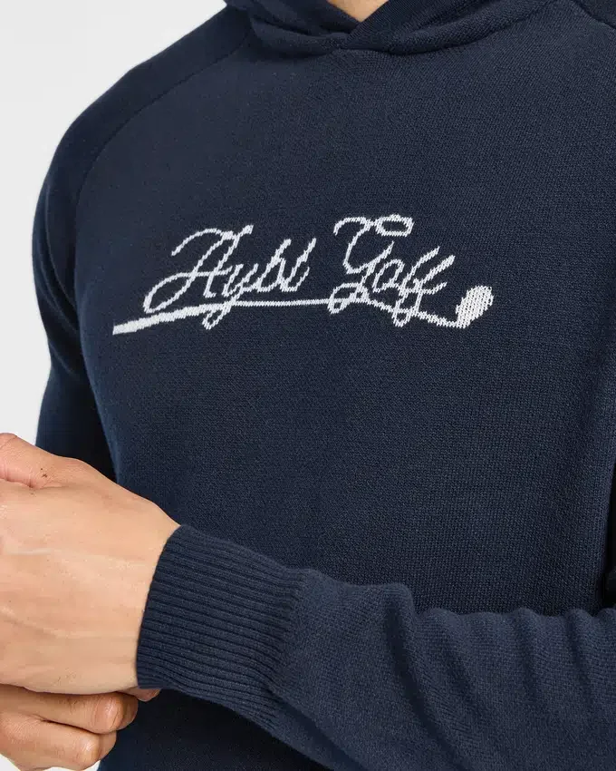 Golf Club stickad hoodie