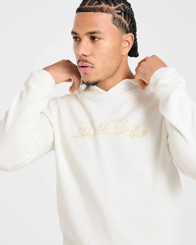 Golf Club stickad hoodie
