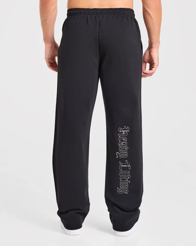 Heavy Lifting Gothic Oversized Mjukisbyxor med raka ben