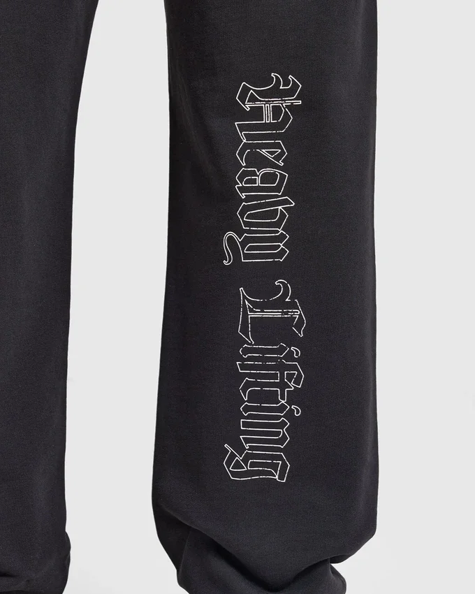 Heavy Lifting Gothic Oversized Mjukisbyxor med raka ben