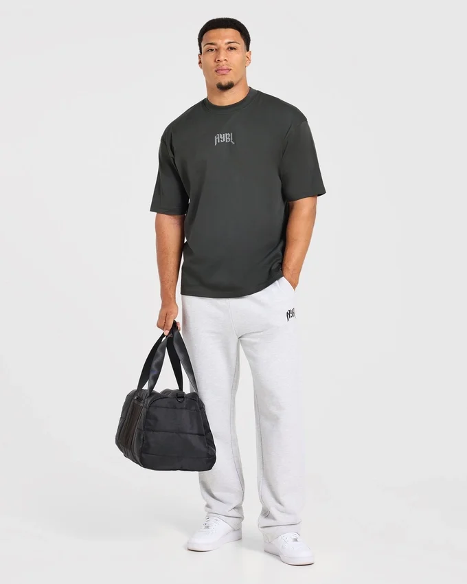 Heavy Lifting Gothic Oversized Mjukisbyxor med raka ben