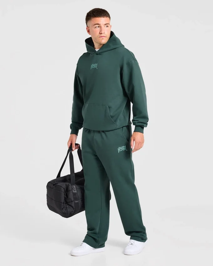 Heavy Lifting Gothic Oversized Mjukisbyxor med raka ben