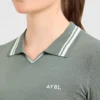 Klassisk stickad långärmad polotröja