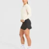 Klassisk stickad långärmad polotröja