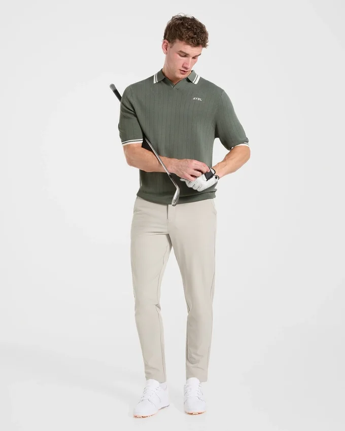 Klassisk stickad polotröja