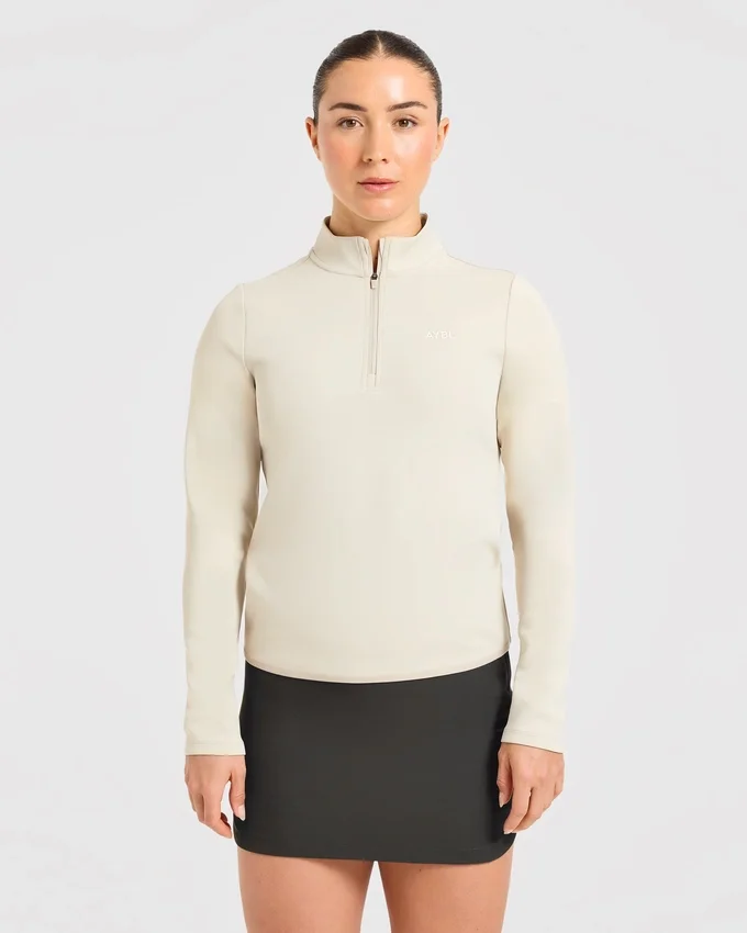 Klassisk tröja med 1/4-dragkedja