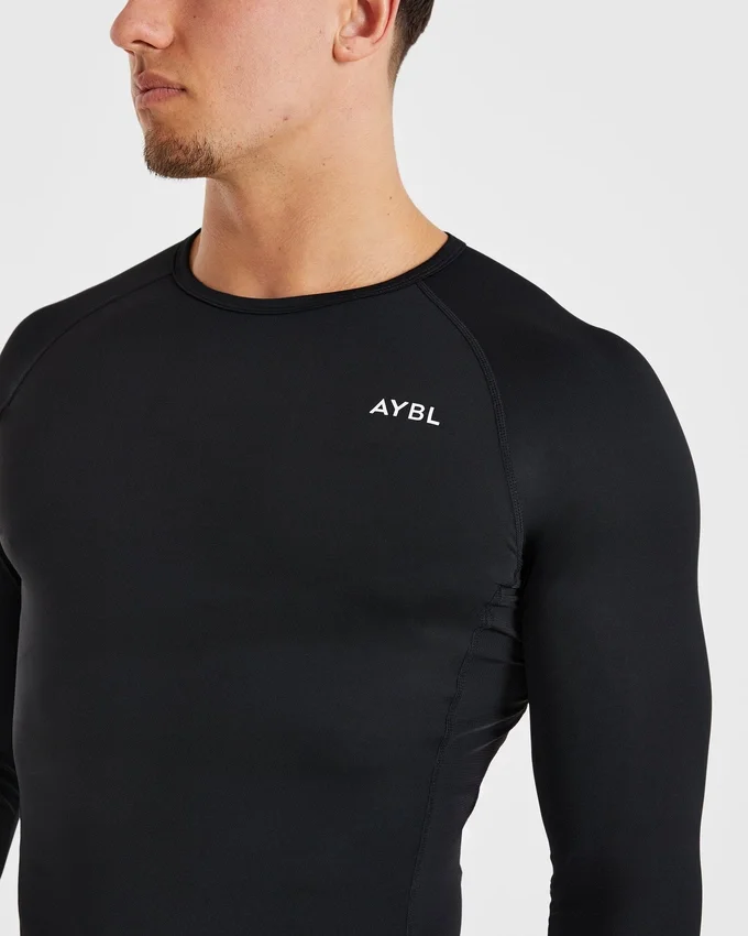 Kompressions-T-shirt med långa ärmar