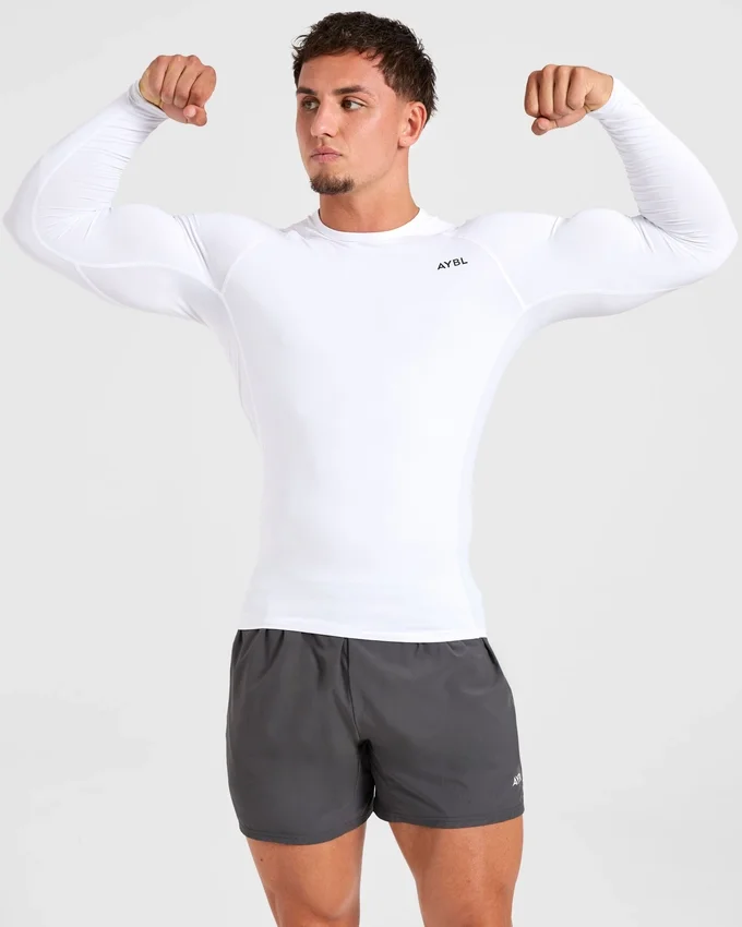 Kompressions-T-shirt med långa ärmar