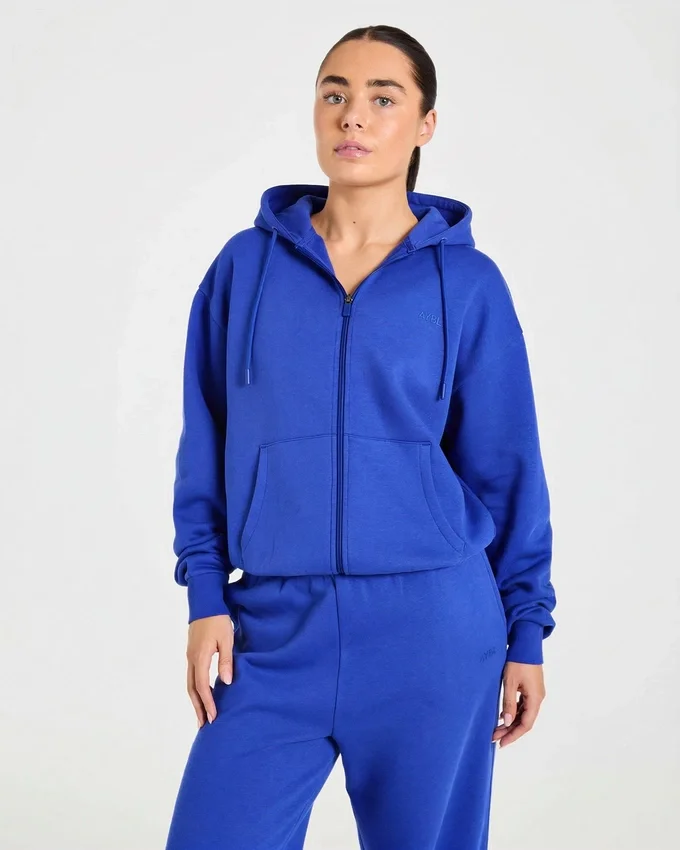 Lifestyle-hoodie i oversized-modell med dragkedja