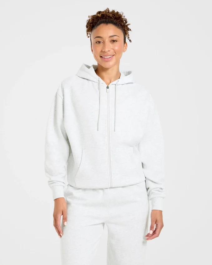 Lifestyle-hoodie i oversized-modell med dragkedja