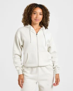 Lifestyle-hoodie i oversized-modell med dragkedja