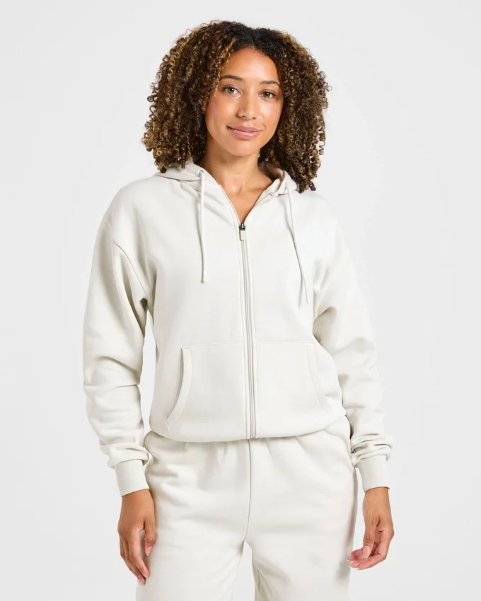 Lifestyle-hoodie i oversized-modell med dragkedja