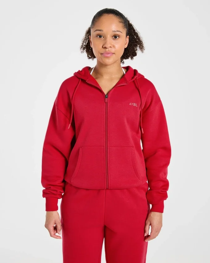 Lifestyle-hoodie i oversized-modell med dragkedja