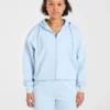Lifestyle-hoodie i oversized-modell med dragkedja