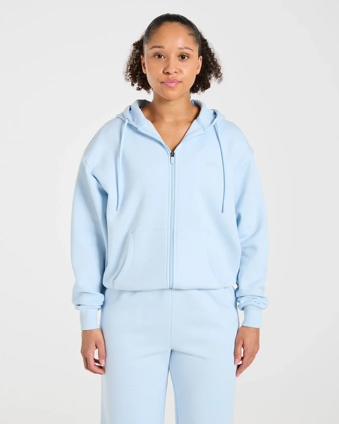 Lifestyle-hoodie i oversized-modell med dragkedja