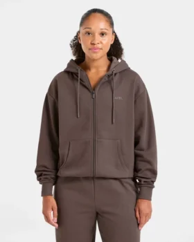 Lifestyle-hoodie i oversized-modell med dragkedja
