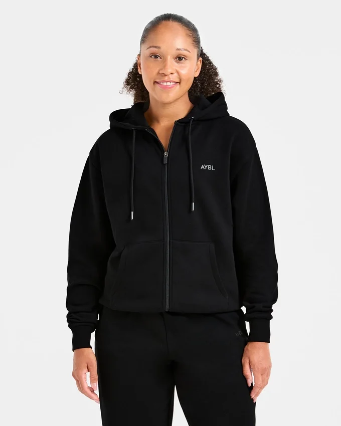 Lifestyle-hoodie i oversized-modell med dragkedja