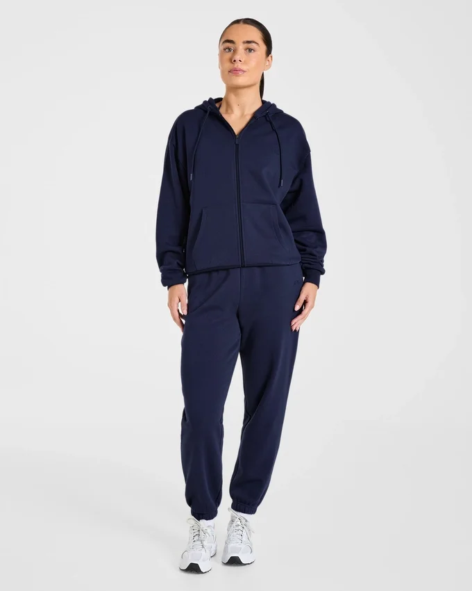 Lifestyle-hoodie i oversized-modell med dragkedja