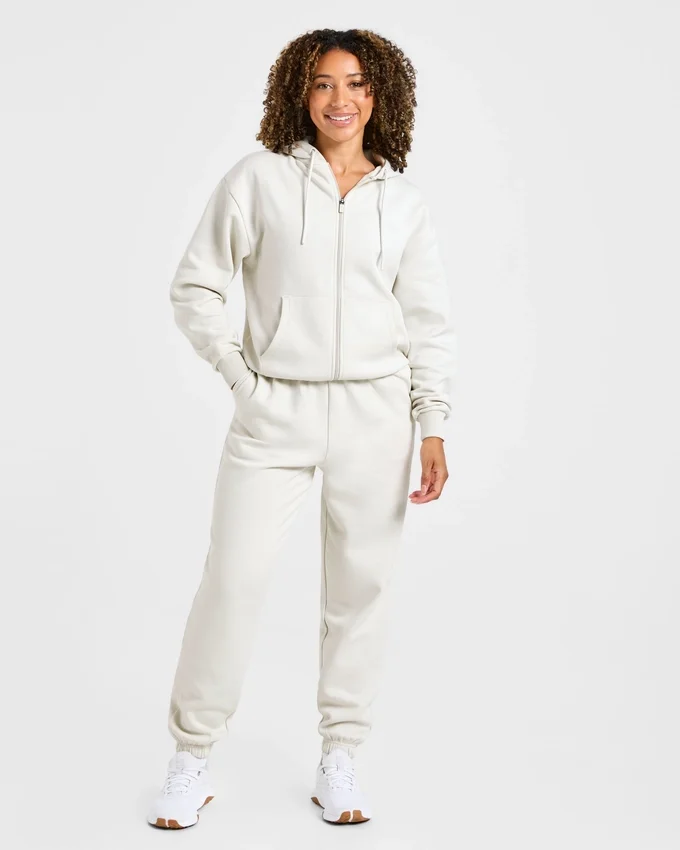Lifestyle-hoodie i oversized-modell med dragkedja