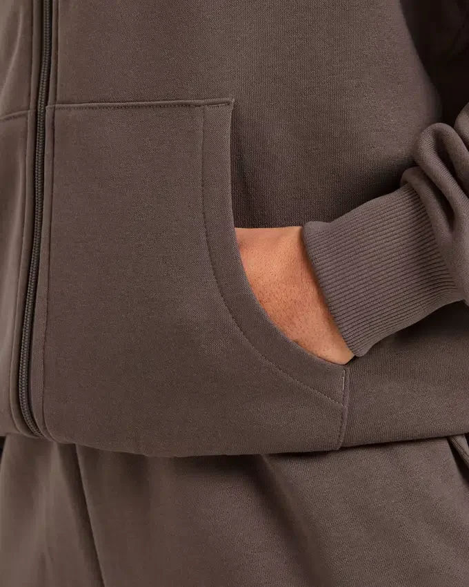 Lifestyle-hoodie i oversized-modell med dragkedja