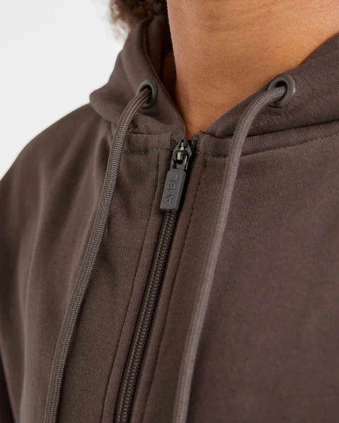 Lifestyle-hoodie i oversized-modell med dragkedja