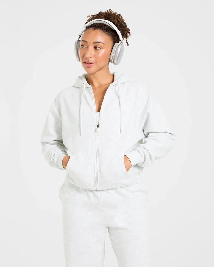 Lifestyle-hoodie i oversized-modell med dragkedja