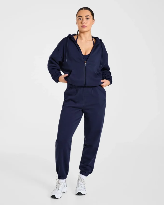 Lifestyle-hoodie i oversized-modell med dragkedja