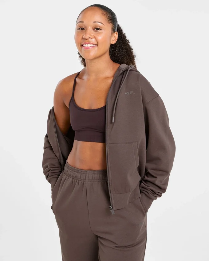 Lifestyle-hoodie i oversized-modell med dragkedja