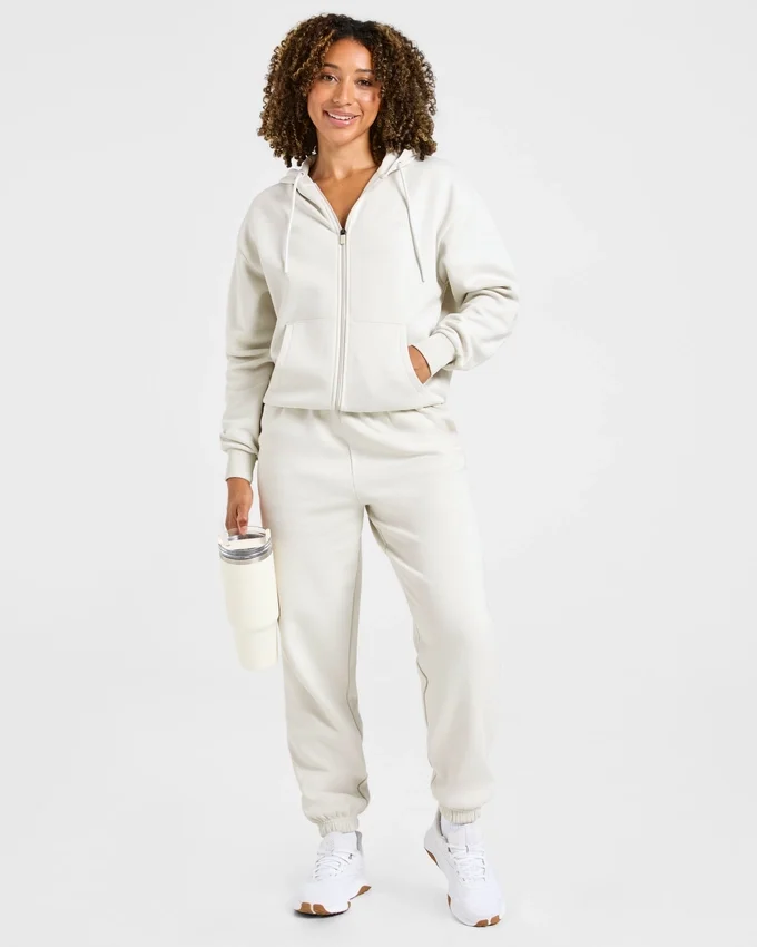 Lifestyle-hoodie i oversized-modell med dragkedja
