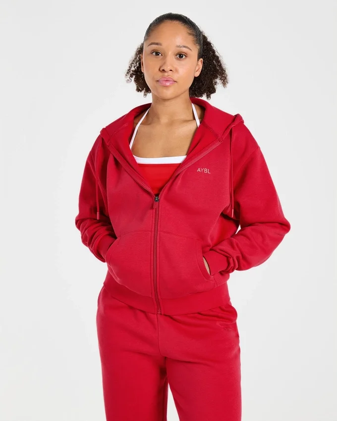 Lifestyle-hoodie i oversized-modell med dragkedja