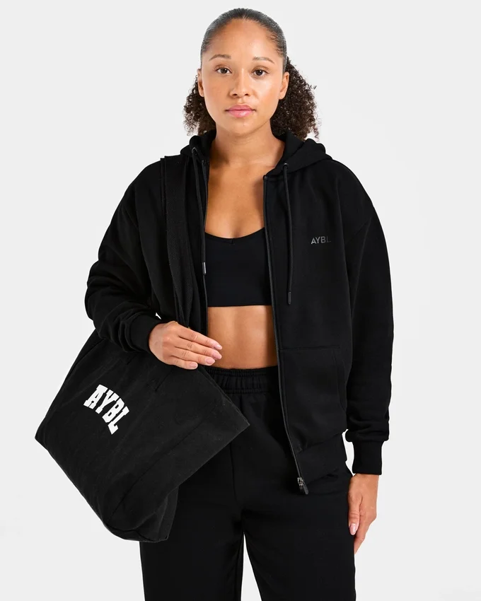 Lifestyle-hoodie i oversized-modell med dragkedja