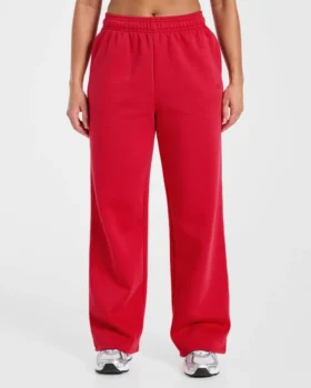Lifestyle-mjukisbyxor med raka ben i oversized-passform