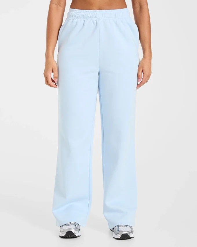 Lifestyle-mjukisbyxor med raka ben i oversized-passform