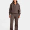 Lifestyle-mjukisbyxor med raka ben i oversized-passform