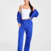 Lifestyle-mjukisbyxor med raka ben i oversized-passform