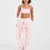 Lifestyle-mjukisbyxor med raka ben i oversized-passform