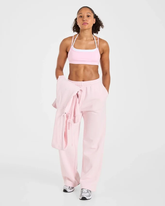 Lifestyle-mjukisbyxor med raka ben i oversized-passform