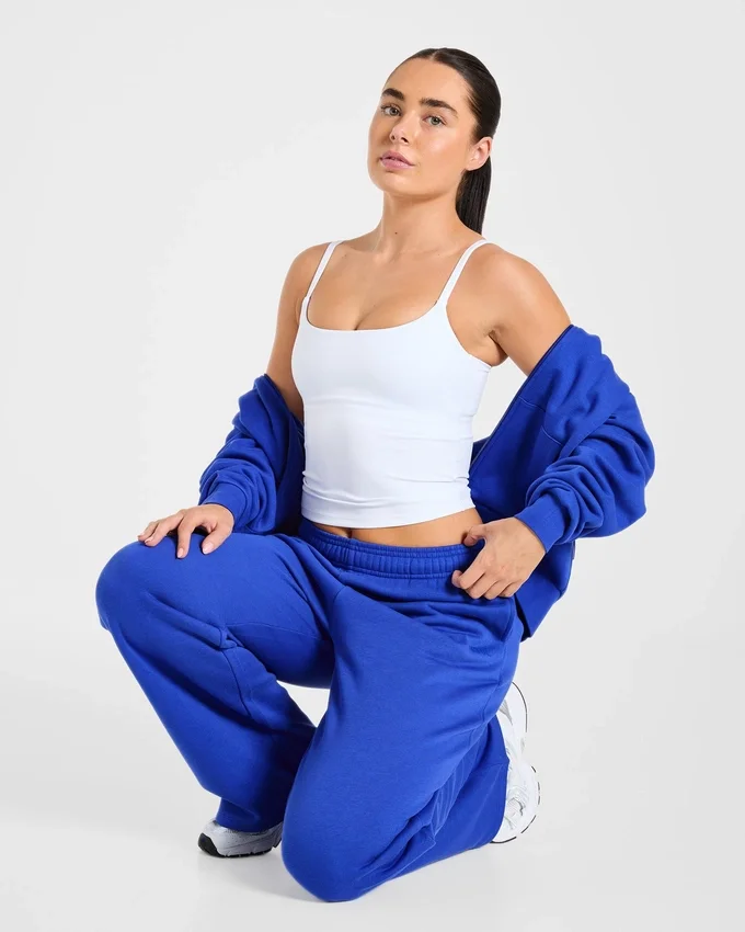 Lifestyle-mjukisbyxor med raka ben i oversized-passform