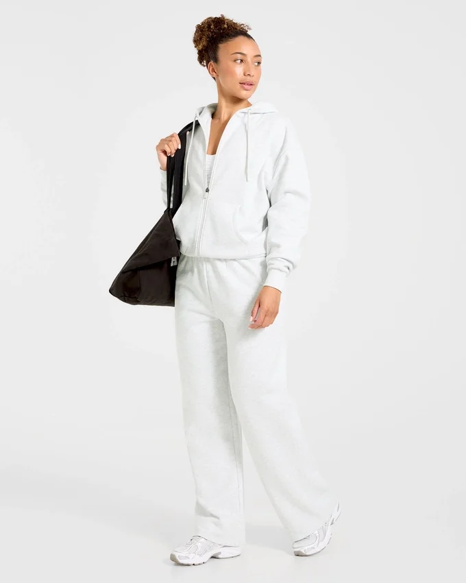 Lifestyle-mjukisbyxor med raka ben i oversized-passform