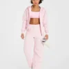 Lifestyle-mjukisbyxor med raka ben i oversized-passform