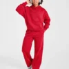 Lifestyle-mjukisbyxor med raka ben i oversized-passform